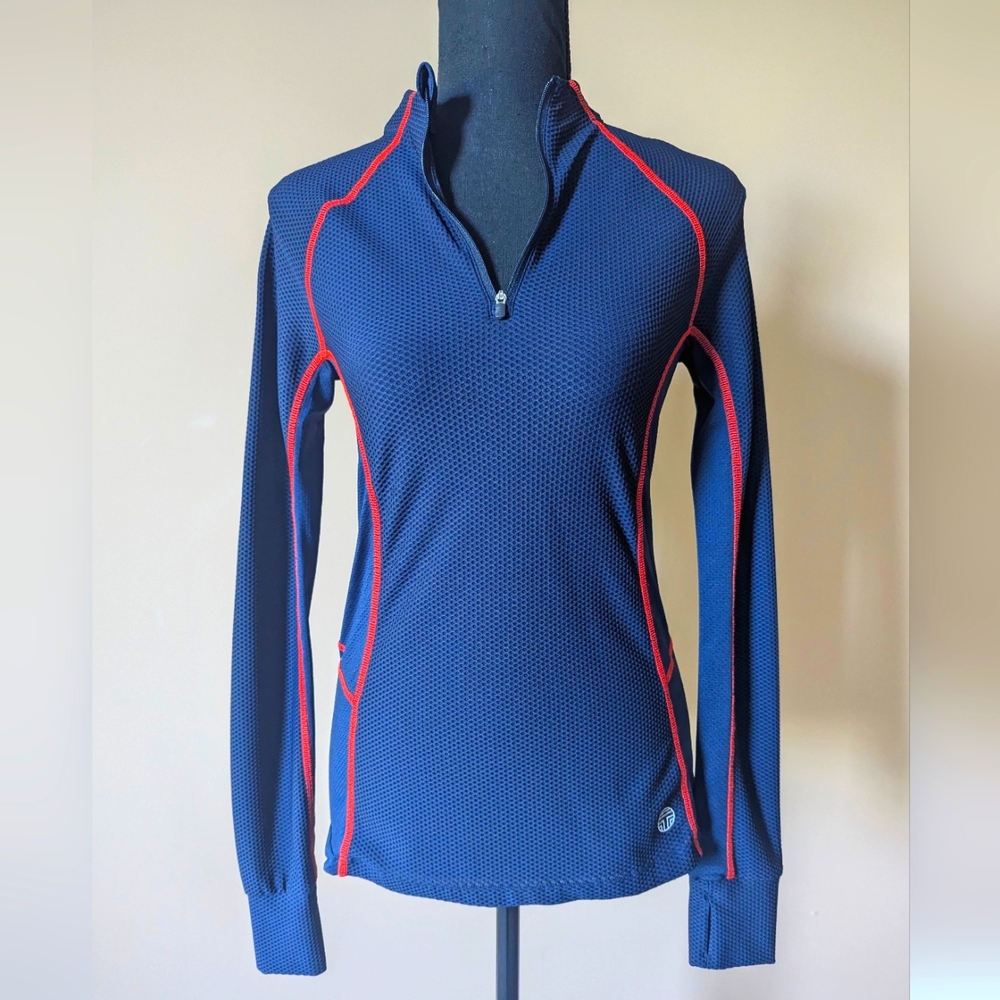 Tory Burch Quarter Zip Mesh Jacket (Size SM)